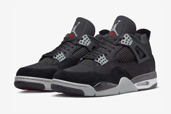 Jordan 4 Retro Black Canvas (GS)