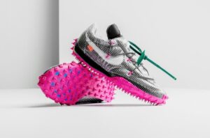 Off-White x Nike Waffle Racer 'Fuchsia'