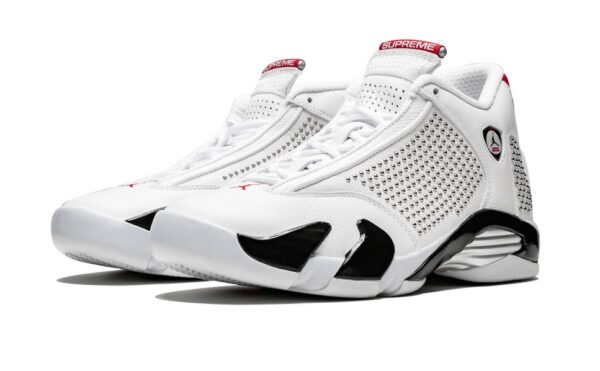 Supreme X Air Jordan 14 White University Red